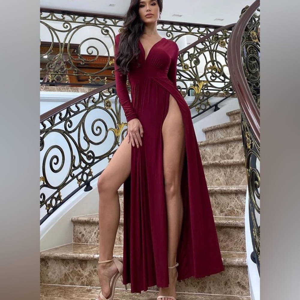 Spree maxi Dress - Burgundy